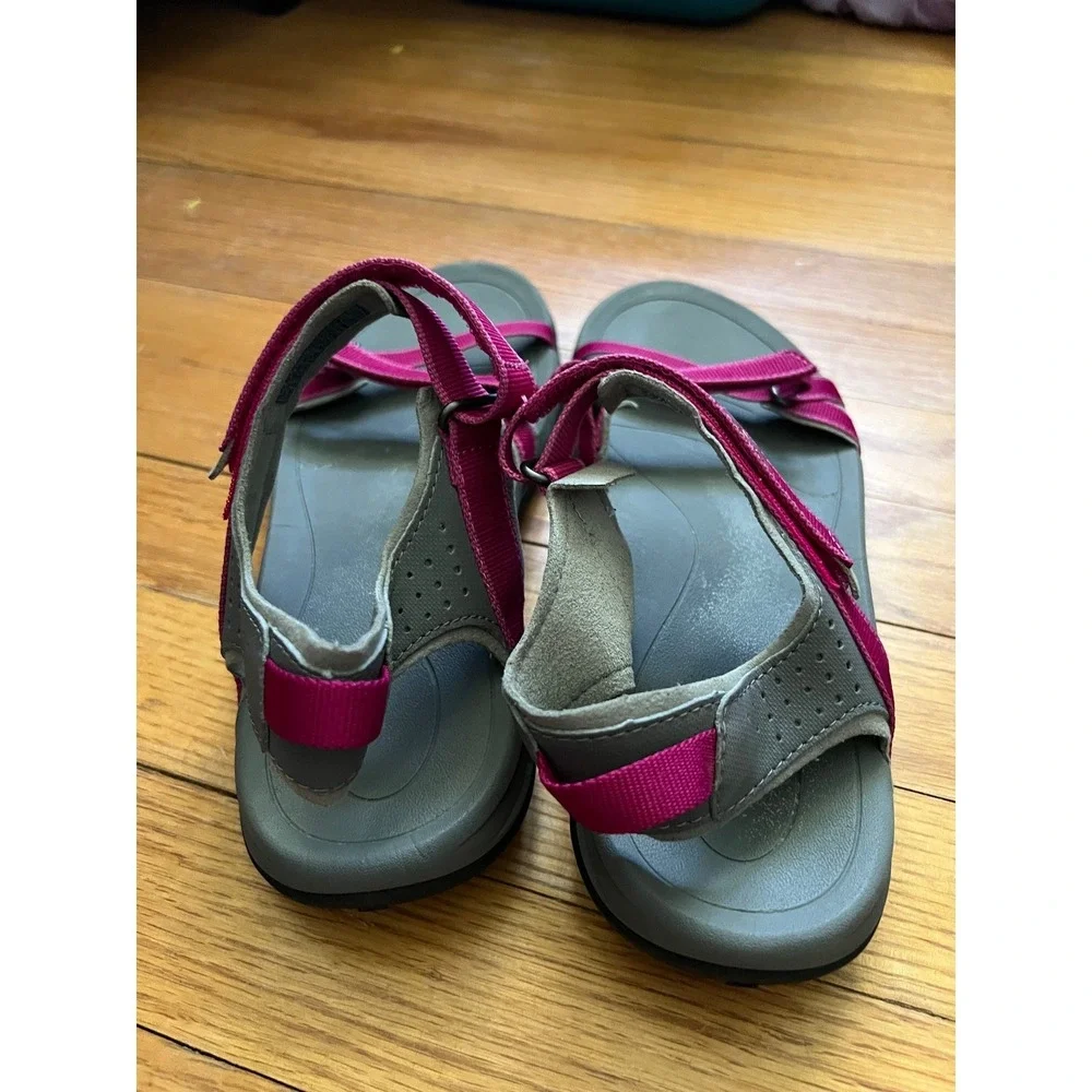 Teva Verra Sandals Strappy Hiking Outdoor Gray Magenta Women Size - Picture 3 of 7